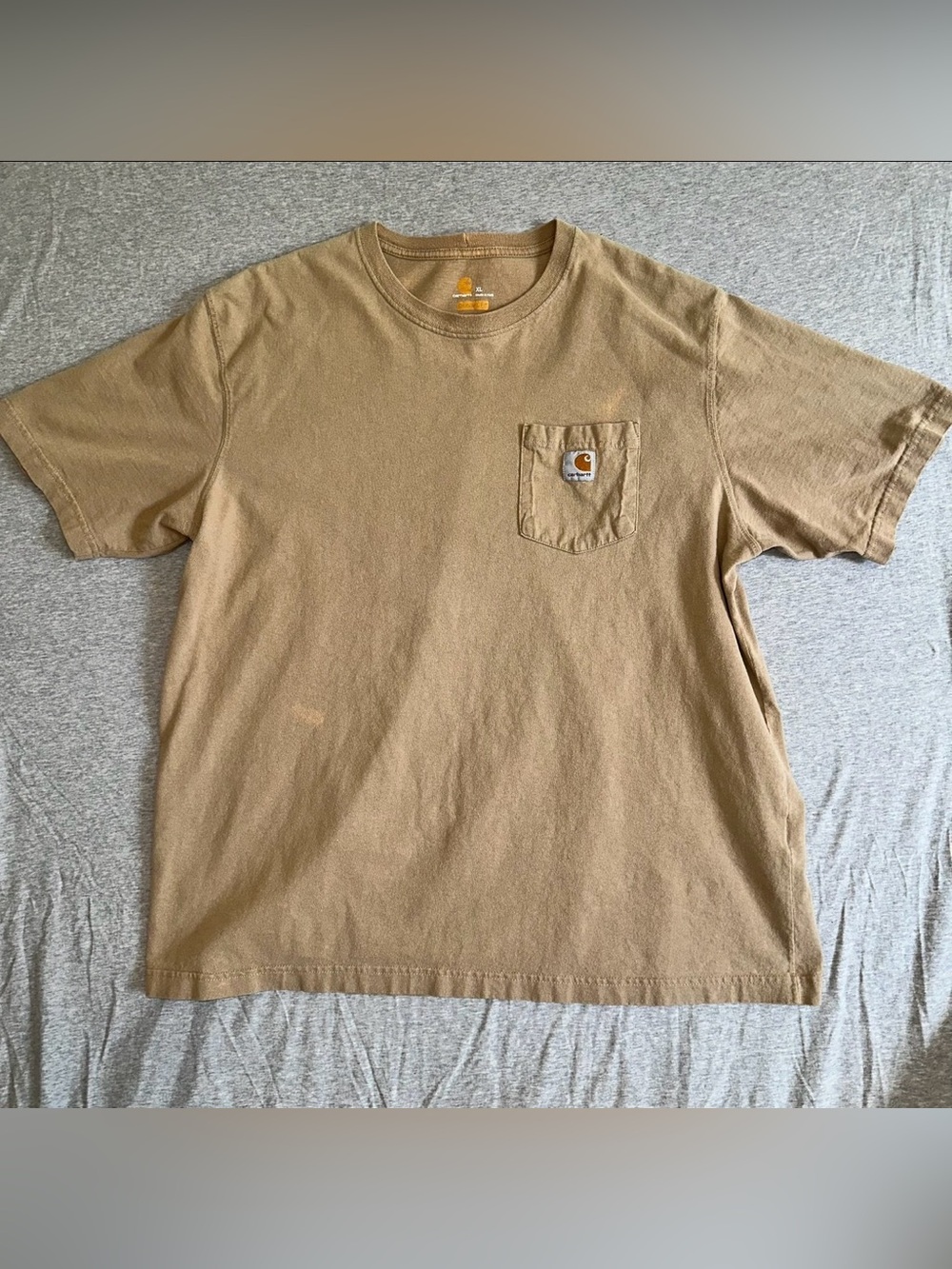 Carhartt K87 Pocket T-Shirt XL Original Fit Desert Tan Heavyweight Work Shirt